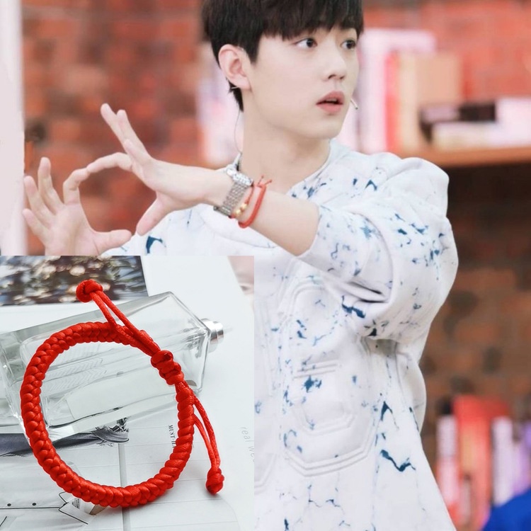 Dragon simpul Xiao Zhan A merah tali gelang handmade woven Jin Gang simpul pria dan wanita tahun Lah