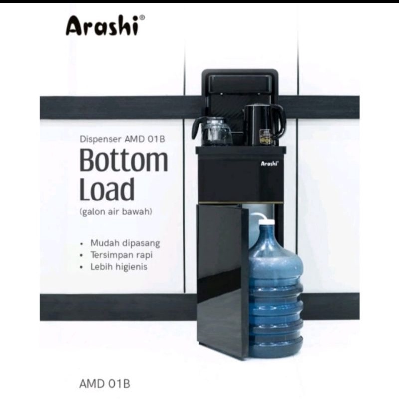 ARASHI Water Dispenser Multifungsi  AMD 01B - Dispenser Air Galon Bawah