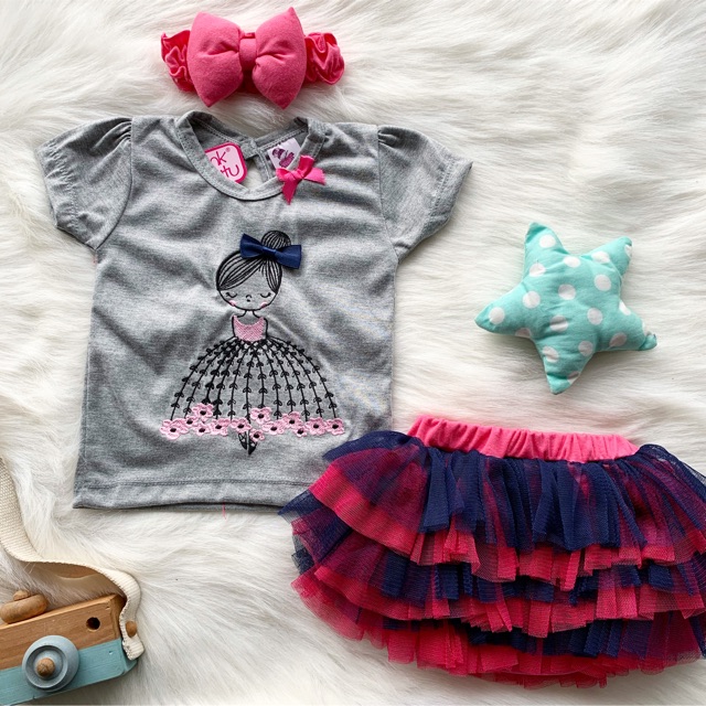 KIDSHOME BALLERINA KAOS BABY ROK BABY ROK TUTU BAYI SETELAN BAJU BAYI