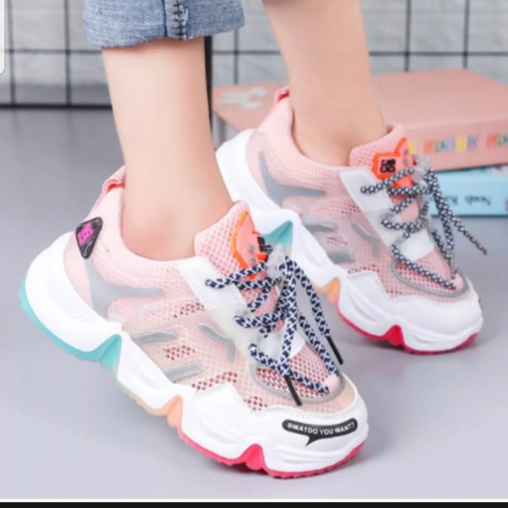 Sepatu anak perempuan Casual Sneaker Non LED Korea Style Fashion Anak