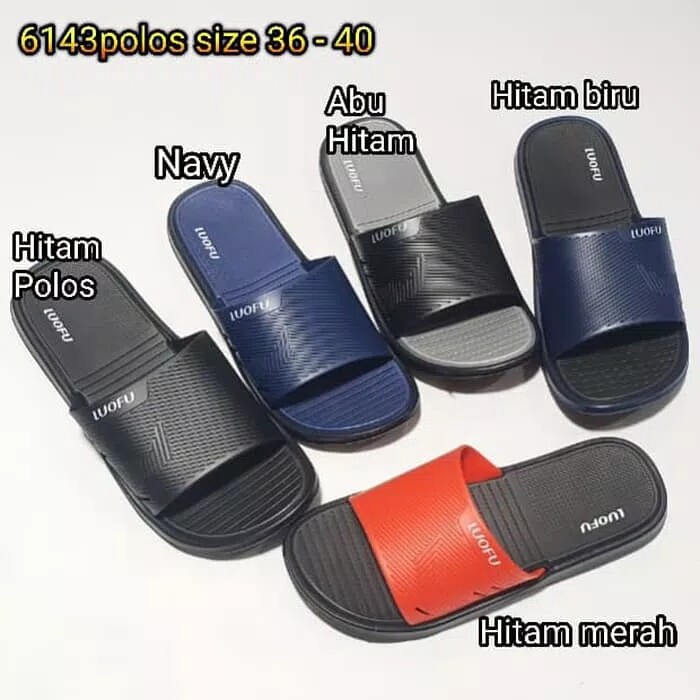 SANDAL LUOFU slop pria jelly best.ORI