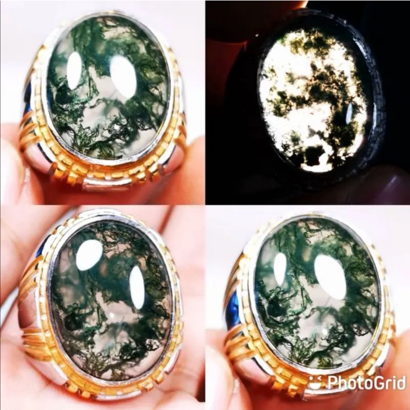 BATU CINCIN AKIK NATURAL BACAN LUMUT HALMAHERA TOP