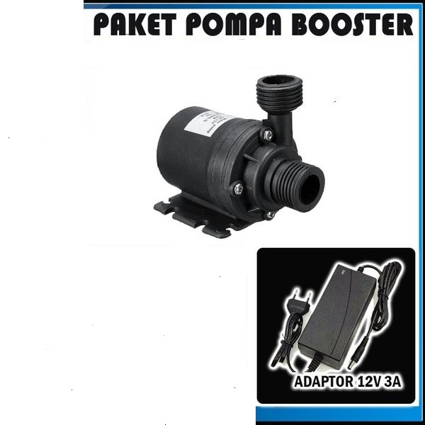 PAKET POMPA AIR CELUP DC 12V 800L/H + ADAPTOR POMPA CELUP SERBAGUNA