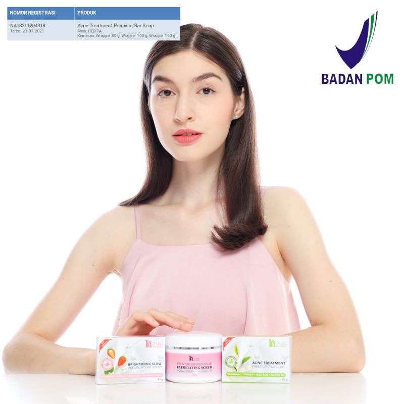 BPOM HEDITA ACNE TREATMENT PREMIUM BARSOAP 80GR