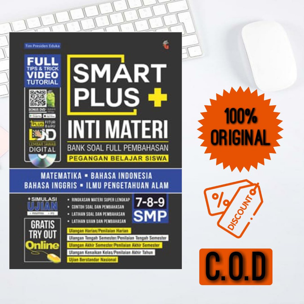BUKU SMART PLUS INTI MATERI SMP (Matematika/Bahasa Indonesi/Bahasa Inggris/IPA)