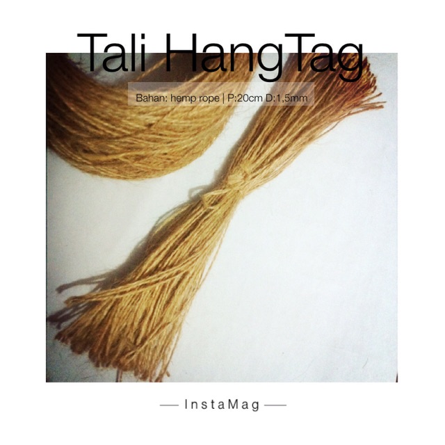 

100pcs Tali Hang Tag Goni Hemp Rope Tebal 1mm
