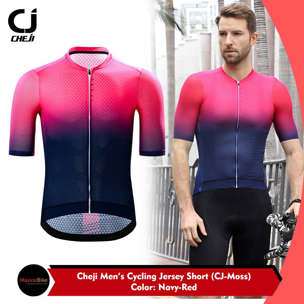 Jual CHEJI Baju Jersey Sepeda Pria Lengan Pendek MOSS Men Cycling