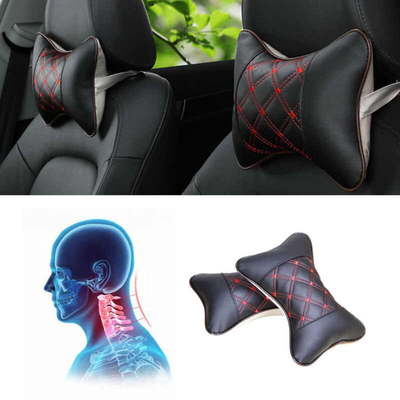 1pcs/new car headrest neck pillow Pelindung Leher Kursi Bantal Kepala Danny leather car pillow