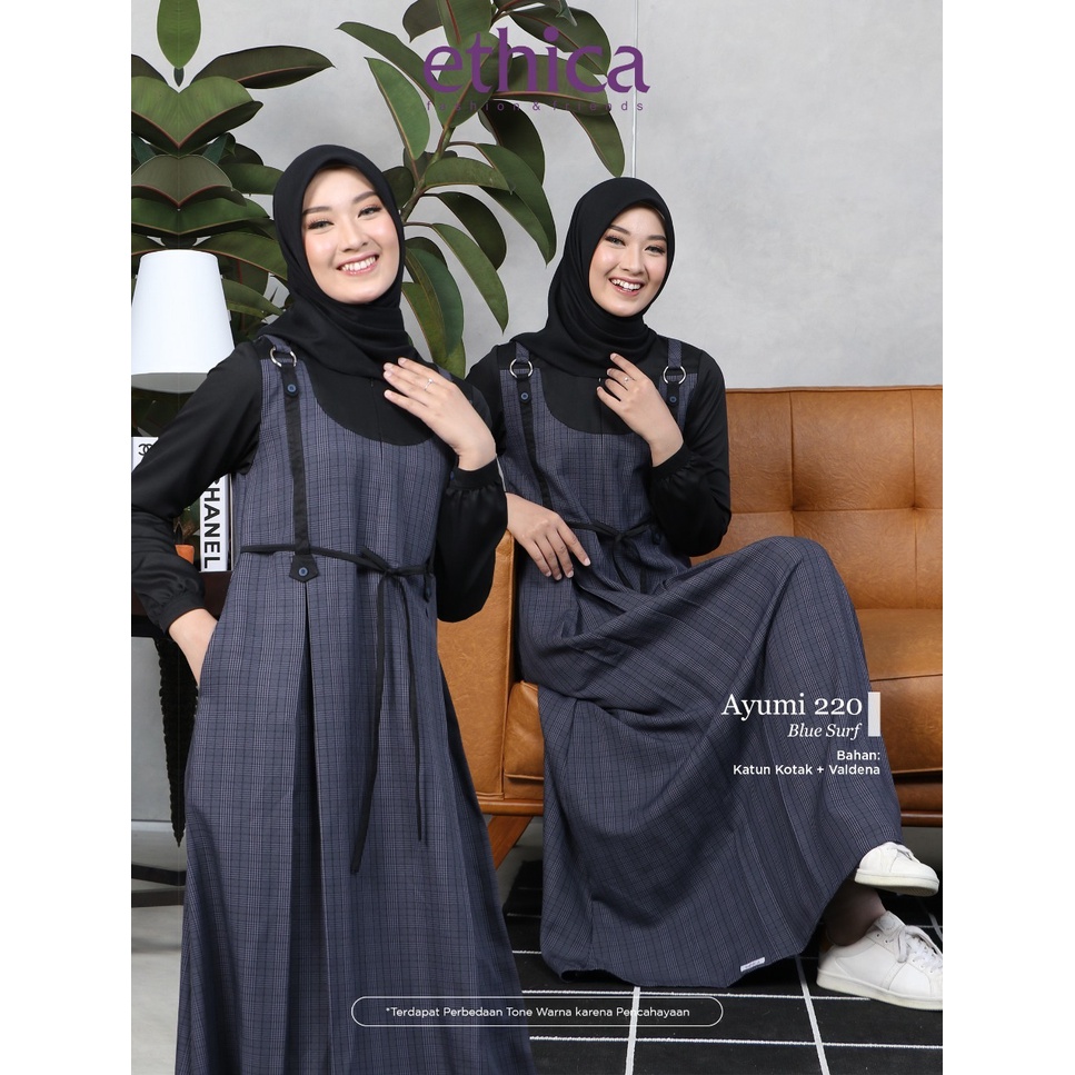 Ayumi 220 Blue Surf Gamis Terbaik Ethica Gamis Ternyaman
