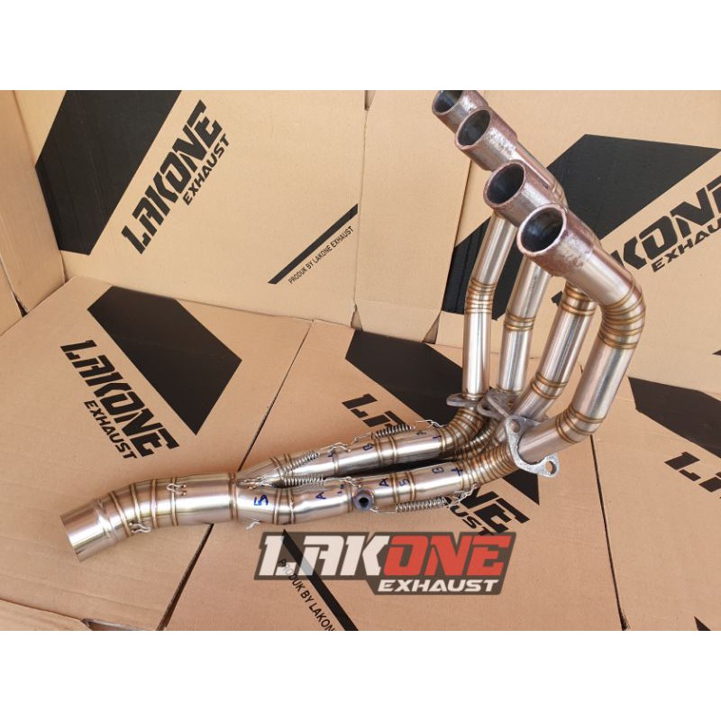 HEADER LEHERAN PIPA LEHER FULLSYSTEM PNP KAWASAKI ZX25R ZX25 ZX 25R POSISI KOLONG UNDERBELLY