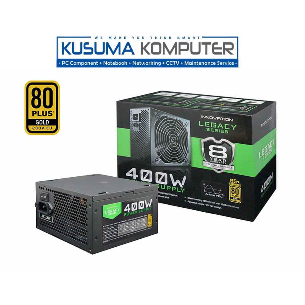 Power Supply Innovation PSU 400W Gold Garansi 8 Tahun