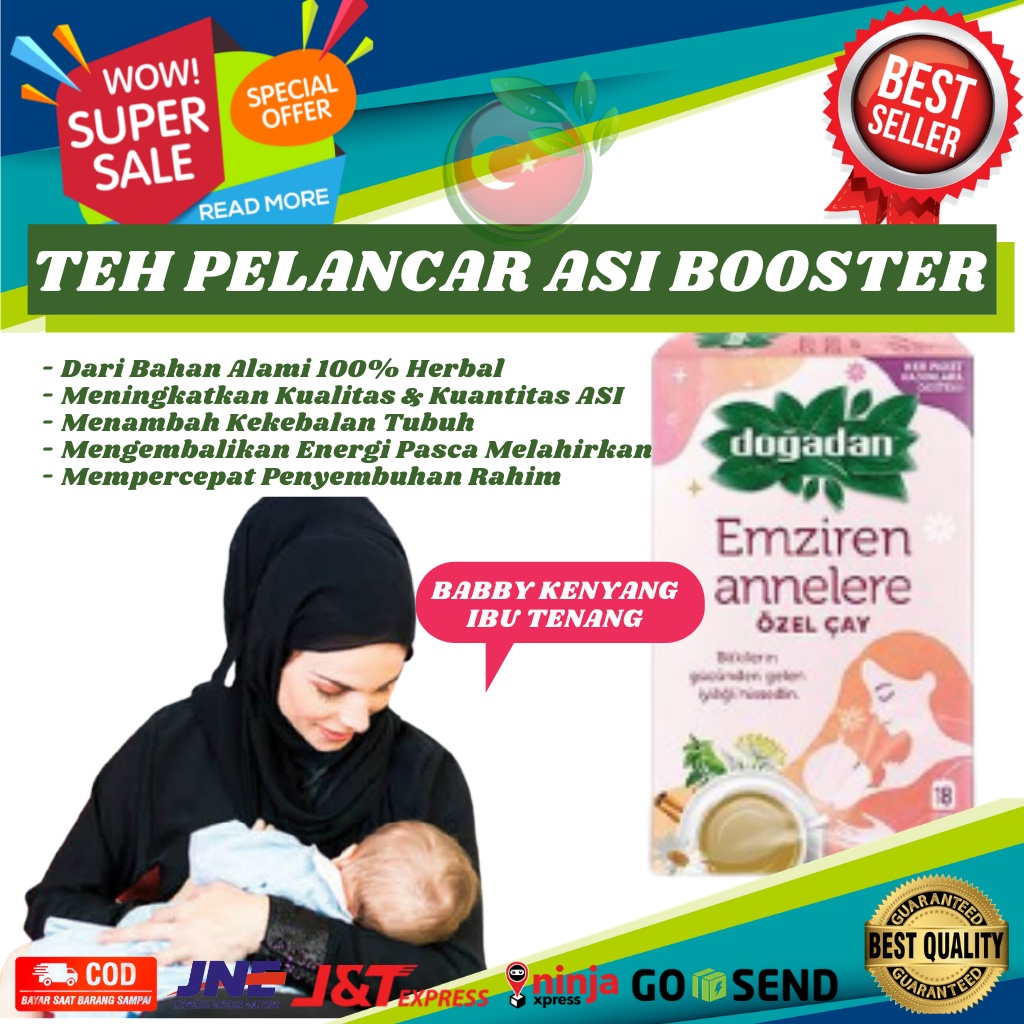 TEH HERBAL PELANCAR ASI BOOSTER - TEH DOGADAN TURKI SAAT MENYUSUI SEHAT PREMIUM KHUSUS WANITA