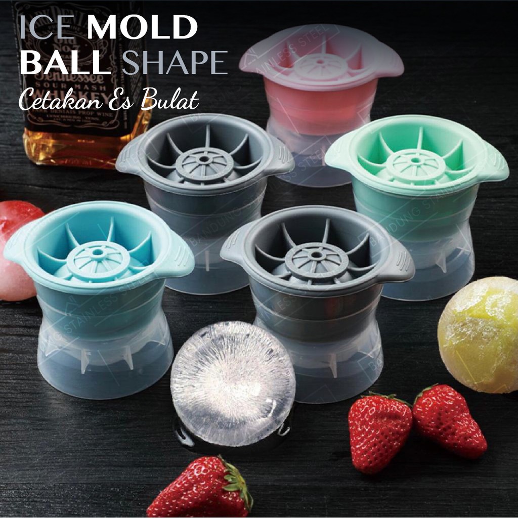 Cetakan Es Batu Bulat Bola Besar Silikon Ice Maker Ice Mold Silicone 6cm