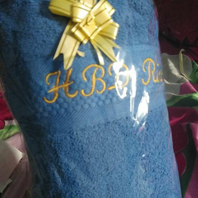 70x140 Satuan 1baris  Bordir/handuk Bordir Satuan Bordir Text 1 Baris/kado Handuk/seserahan Nikah