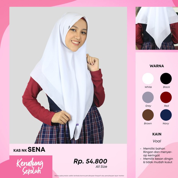 KERUDUNG SEGI EMPAT INSTAN NK SENA ALL SIZE by RABBANI