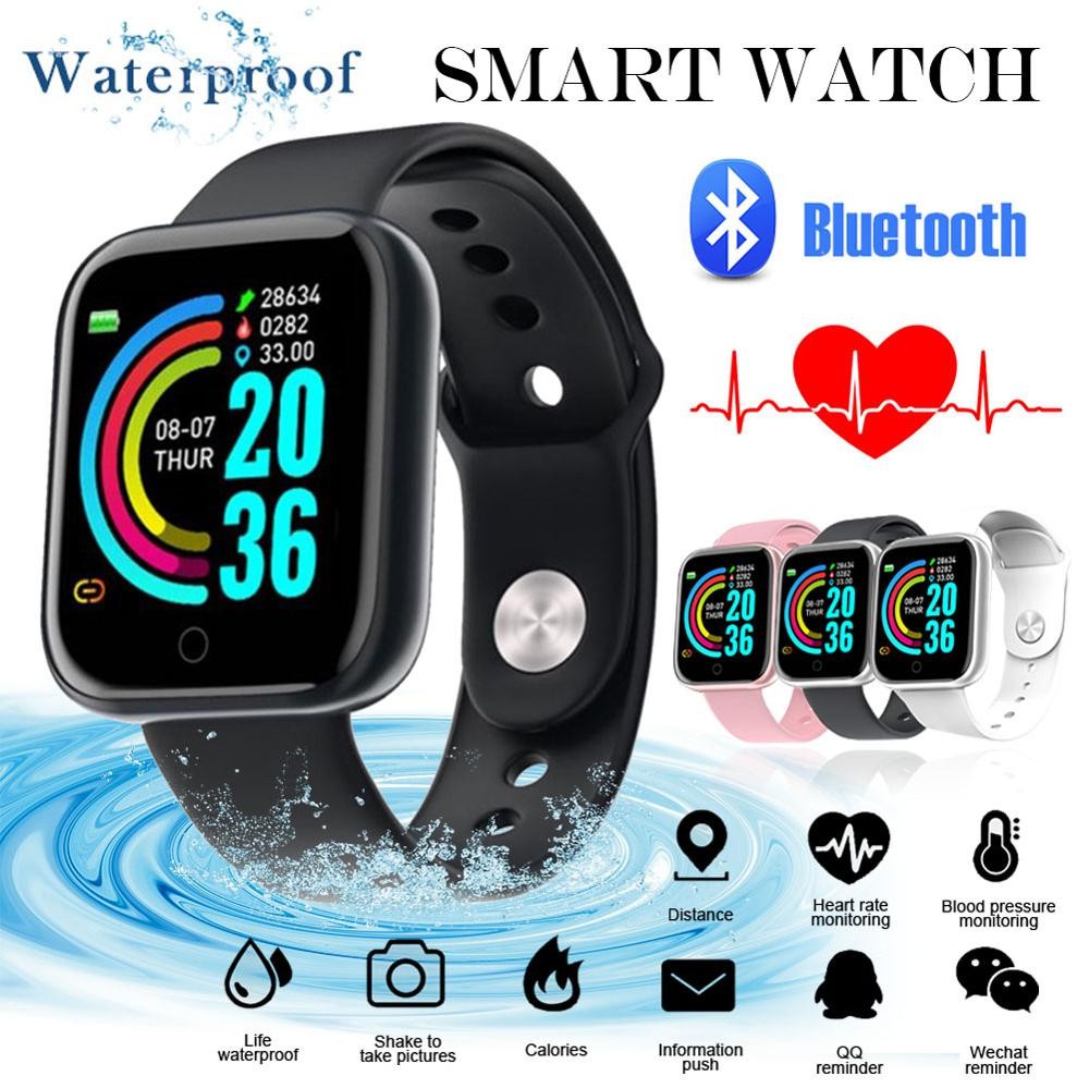 Smart Watch for Men Women Heart Rate Blood Pressure Monitor Waterproof Sport Smartwatch y68 jam