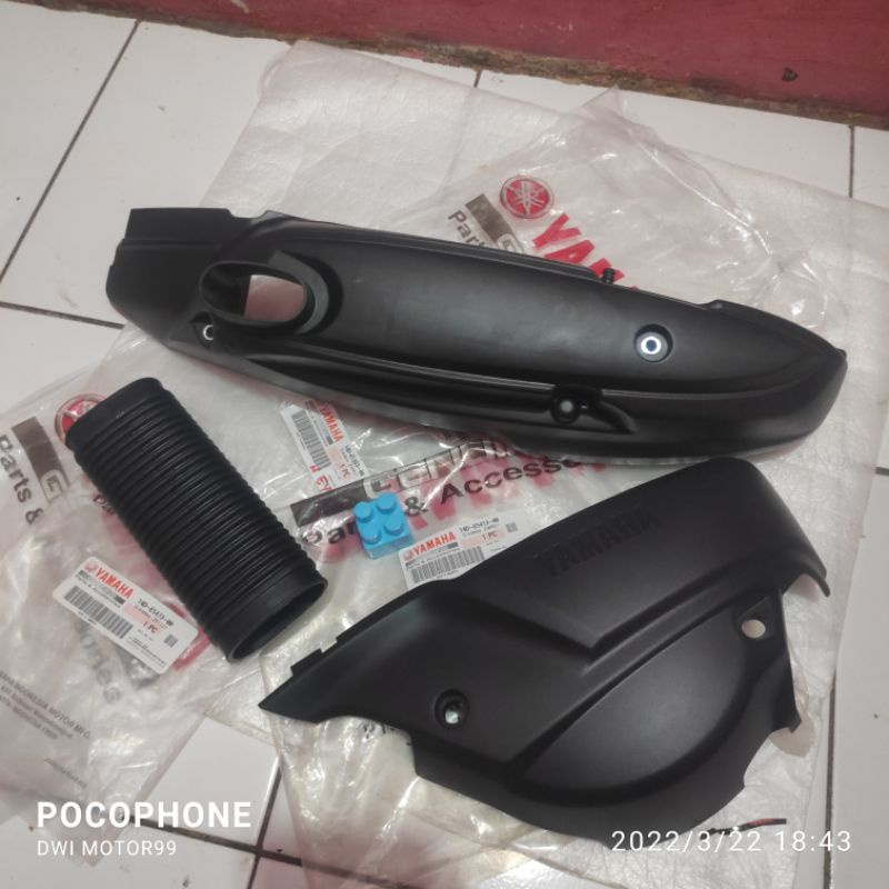 COVER CVT SET 3PCS MIO SOUL FINO KARBU ORIGINAL YAMAHA