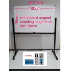 

Papan Tulis Whiteboard Standing Magnet Single Face ZETTAKI 90x180cm