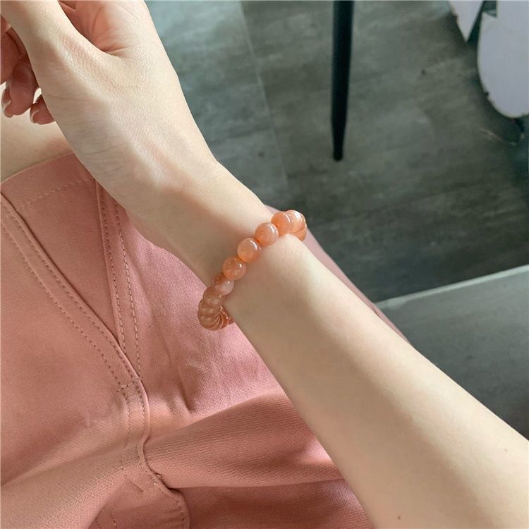 Gelang Manikmanik Onyx Pink Hias Kristal Gaya Koreatrendy Untuk Wanita