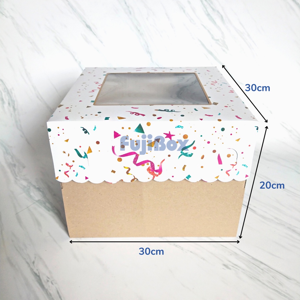 

(1 PCS ) DUS KOTAK KUE TART 30 x 30 x 20 PARTY
