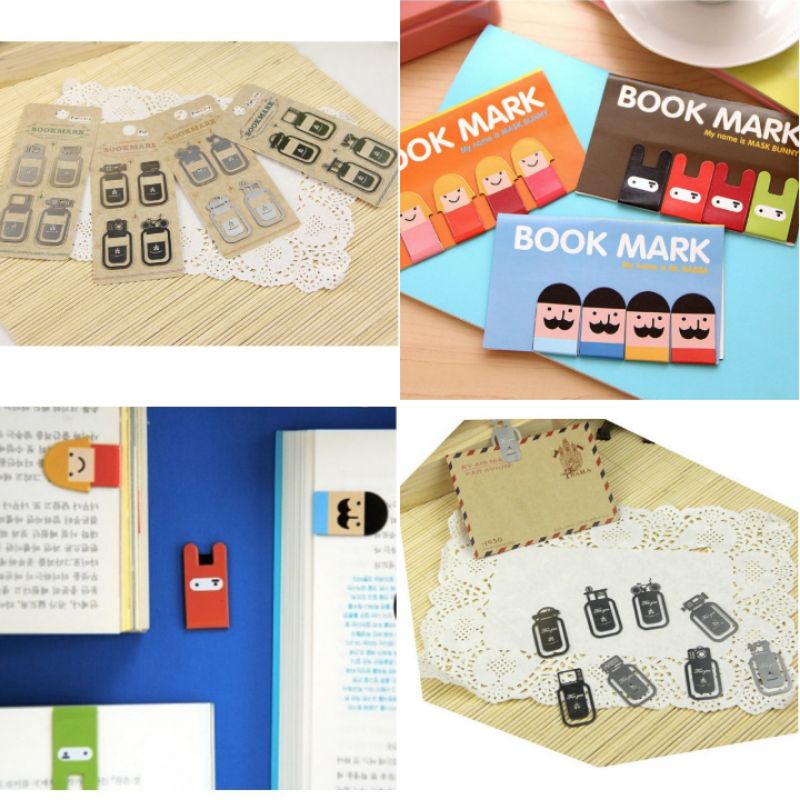 

Penanda Pembatas Buku Bookmark Bookclip Metal Magnetic Set (4pcs) Lucu Unik Simple Praktis Decor Serbaguna