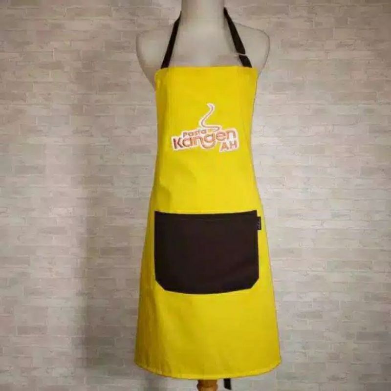 Celemek Apron Kombinasi Warna Custom  Free Bordir Logo dan Polos  ( Bisa Request Warna ).