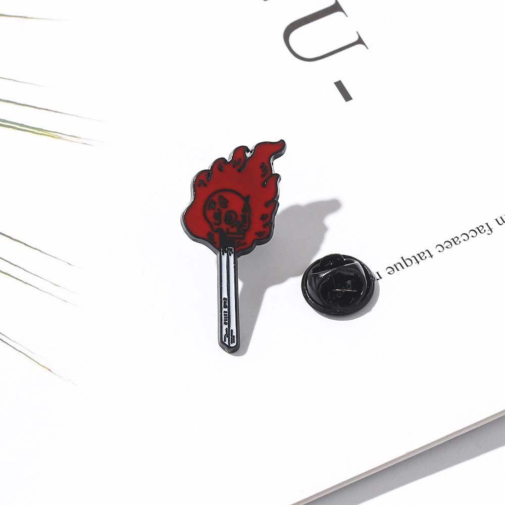 [Elegan] Match Bros Ransel Kreatif Perhiasan Aksesoris Tengkorak Lencana Pin Kerah Pin Enamel Pin