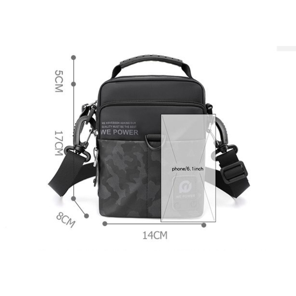 Tas Selempang Hp Multifungsi Tas Pinggang Pria Waistbag WE POWER J181