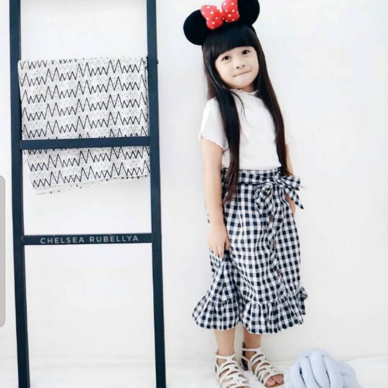 Asella Skirt Rok Anak Motif Kotak Estimasi Usia 3-11 Thn