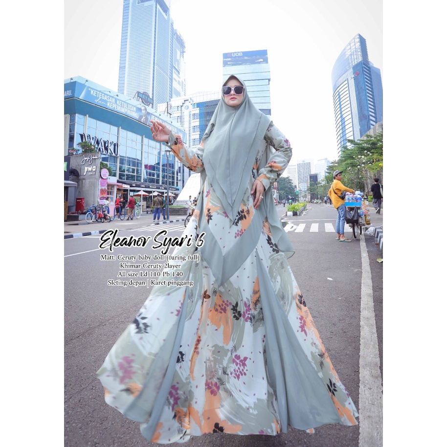 Zahira1808 Eleanor 6 Syari Ibu Busui Dress Hijab Muslimah Atasan Terlaris Gamis Syari Ori Best Seller-2