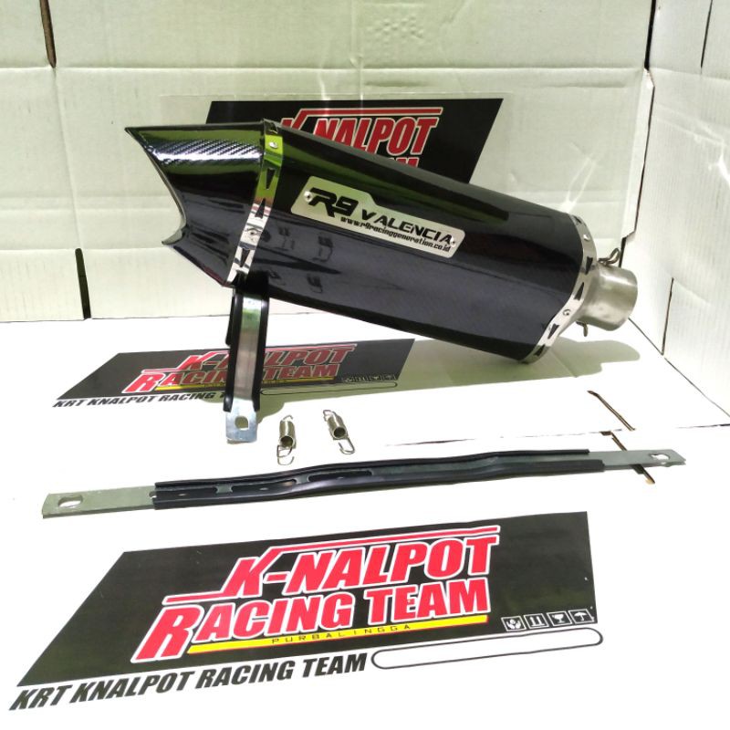 KNALPOT SLINCER R9 VALENCIA NINJA 250Fi 4Tak NMAX AEROX PCX R15 GSX CBR OLD NEW FACELIT VIXION