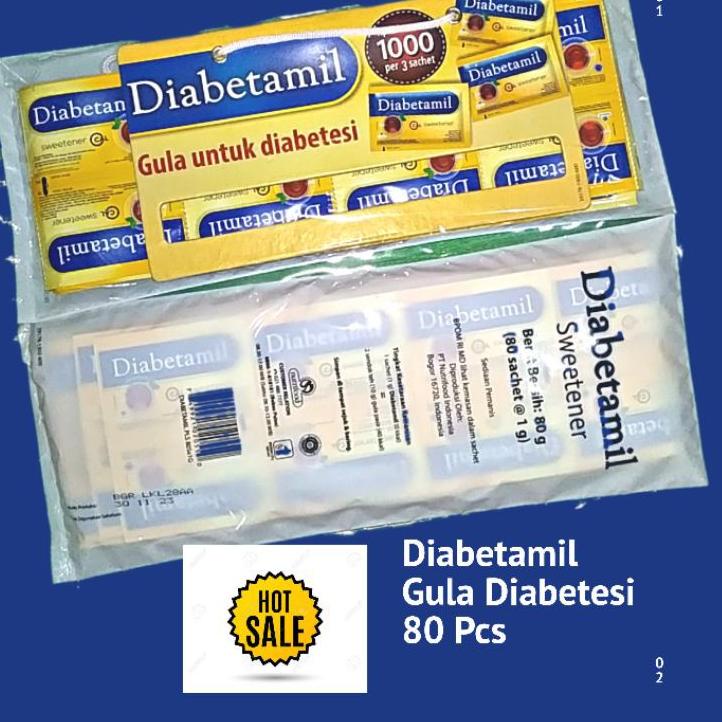 

Baru Gula Diabetamil Tropicana Slim Gula Diabetasi/Gula Diet 0 Calori 80 pcs .,