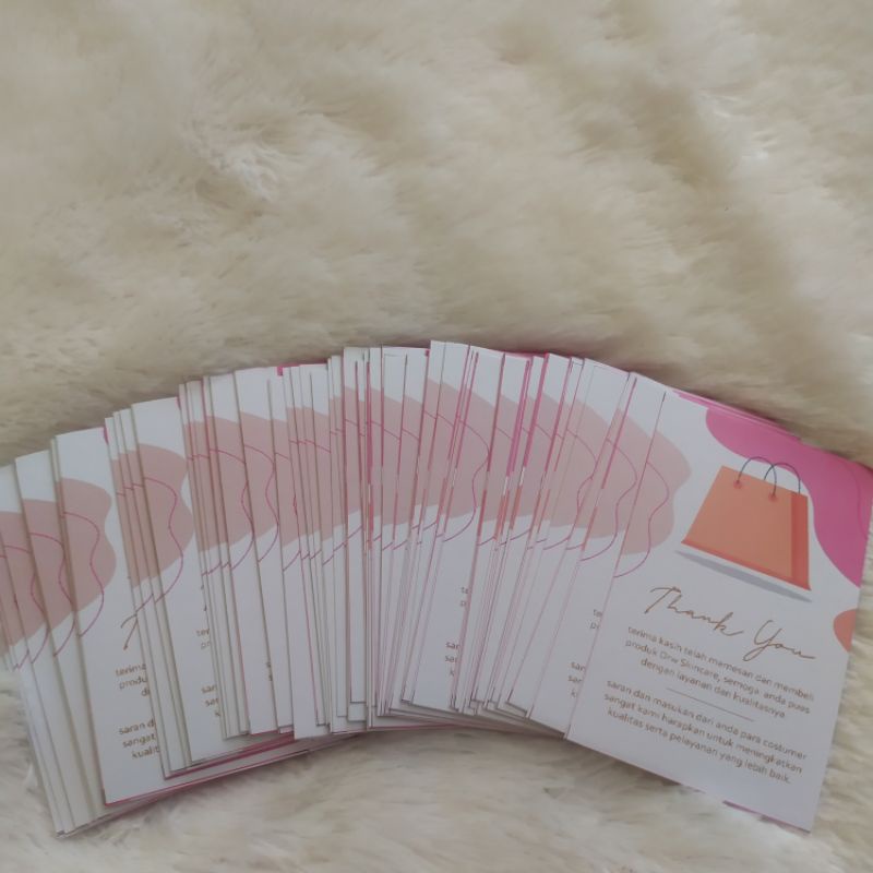 

Thank you card pemanis packaging murah berkualitas