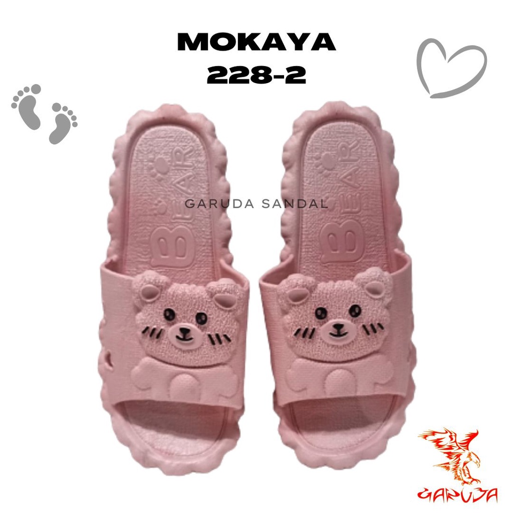 Sandal Selop Wanita MOKAYA 228-2 motif BERUANG Lucu