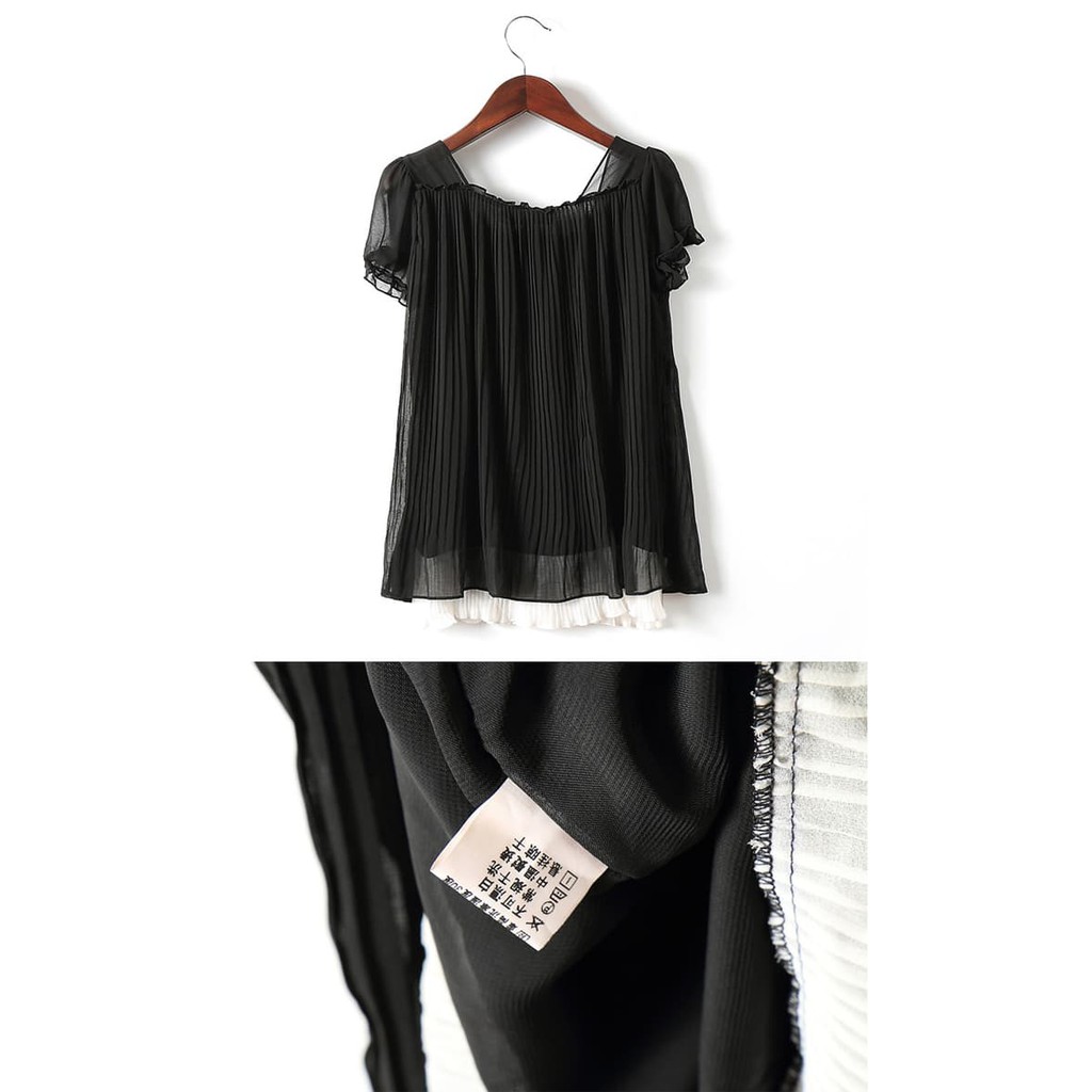 BL04 elegant black blouse import