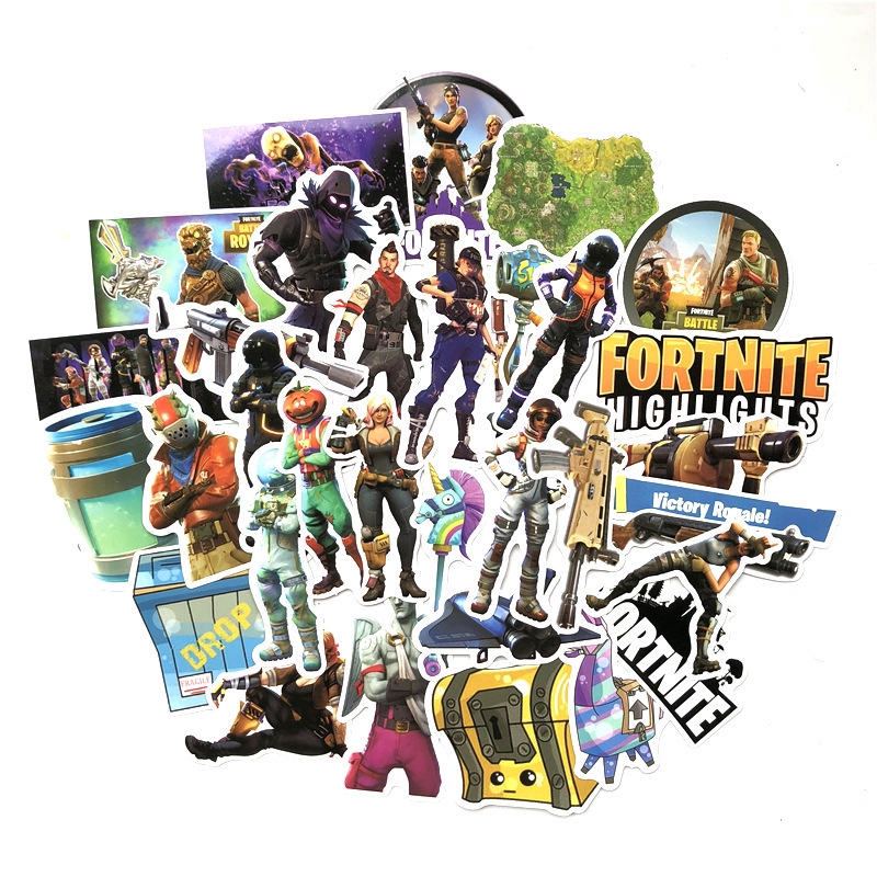 40Pcs Stiker  Aneka Karakter  Fortnite PUBG untuk Dekorasi 