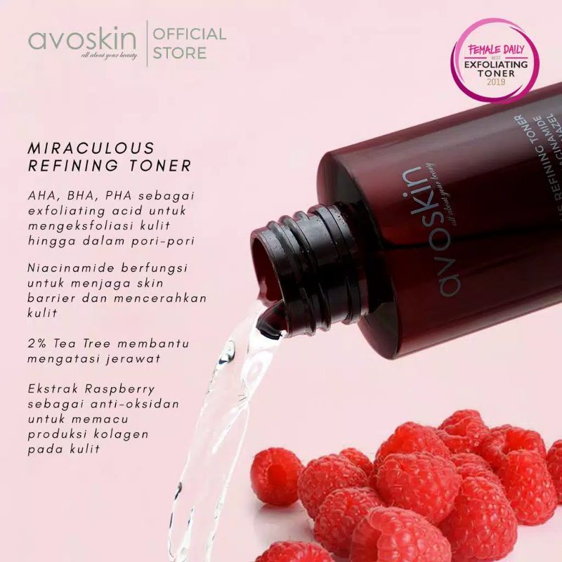 (BPOM) AVOSKIN Miraculous Refining Toner / Avoskin Miraculous Refining Serum