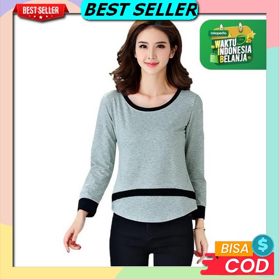 Kemeja Katun Cardinal Branded Shirt Hem Flanel E3Q5 Oversize Casual Lengan Pendek Wanita Lengan Panj