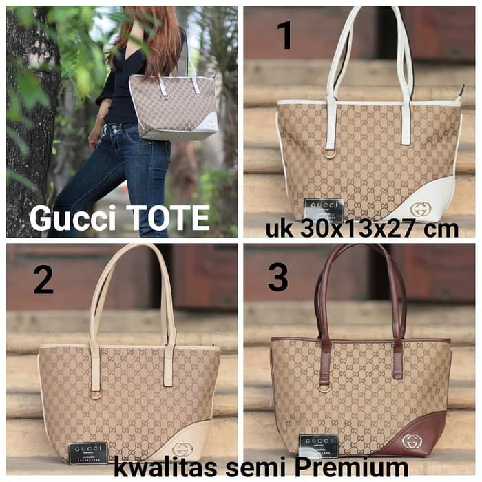 murahnich Tas wanita branded/ Totebag gucci kanvas