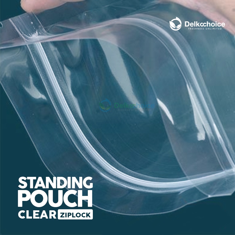 PLASTIK STANDING POUCH MURAH ZIPLOCK CLEAR 9 CM X 15 CM