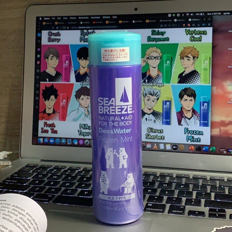 Shiseido Haikyuu Sea Breeze Deo & Water 160ml - Frozen Mint (Ushijima)