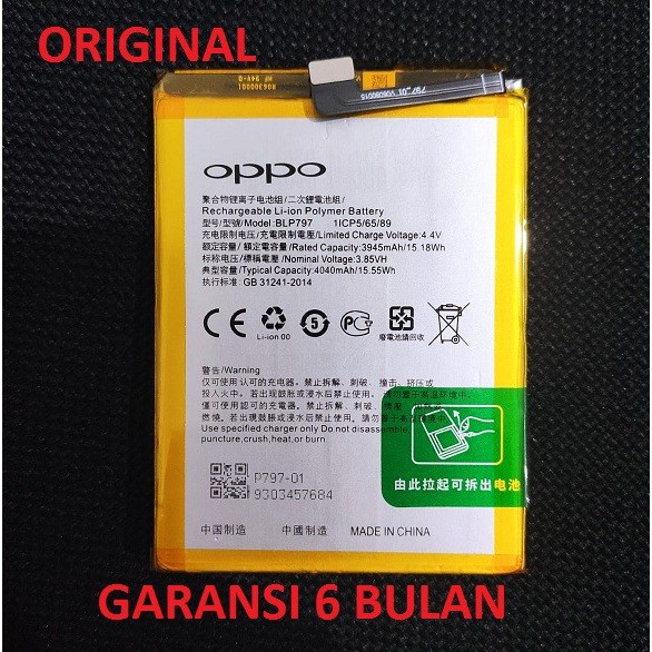 Battery Baterai Batere OPPO A72 5G A73 5G BLP797 Original