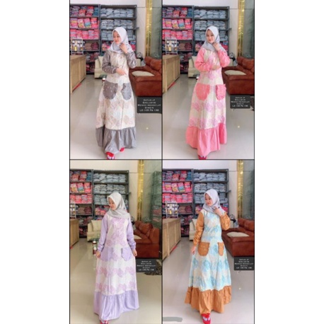 Gamis Katun HQ exclusiv/ Gamis Katun Murah/Gamis Kekinian/Gamis Katun