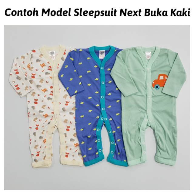 Sleepsuit Bayi Buka Kaki Baju Tidur Piyama Baby Jumper Panjang 3 6 Bulan