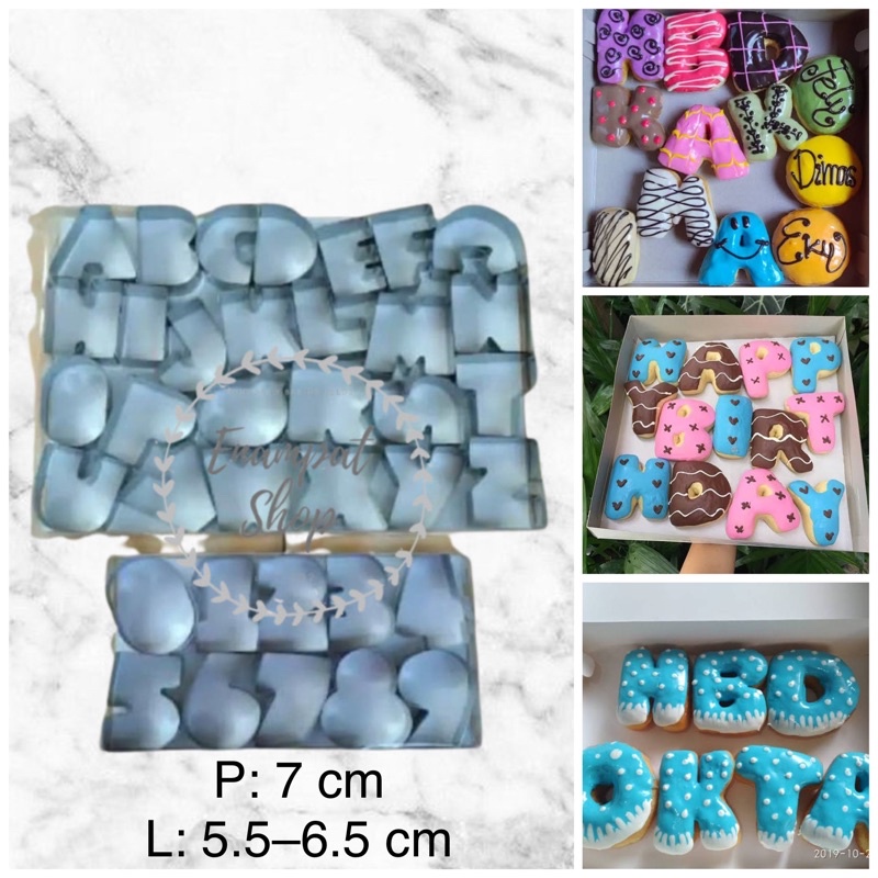 Cetakan Donat Huruf Angka Stainless Steel