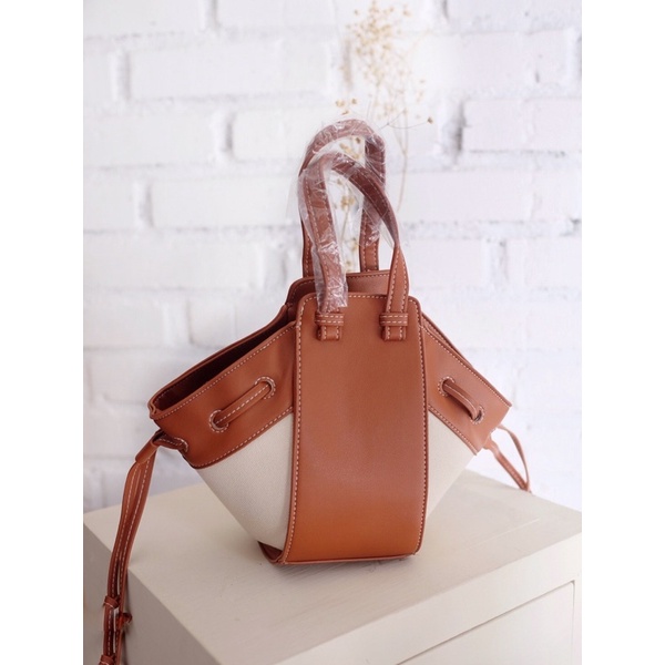 Mores Bag Tas Selempang wanita Iris Mini Bag Kanvas PU / Woman Slingbag Serut Canvas Kulit Import Tas remaja Aesthetic Korean style