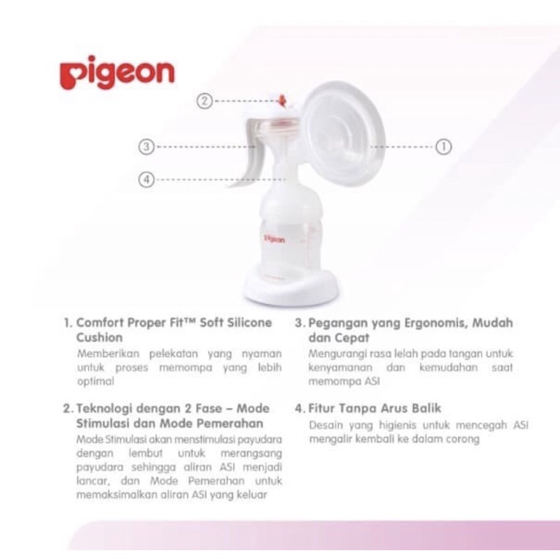 Pigeon Breast Pump Manual | Manual Breastpump | Pigeon Pompa ASI Manual