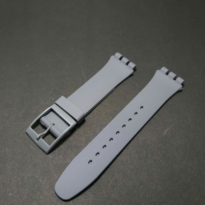 TALI JAM TANGAN SWATCH 19MM ABU ABU RUBBER STRAP