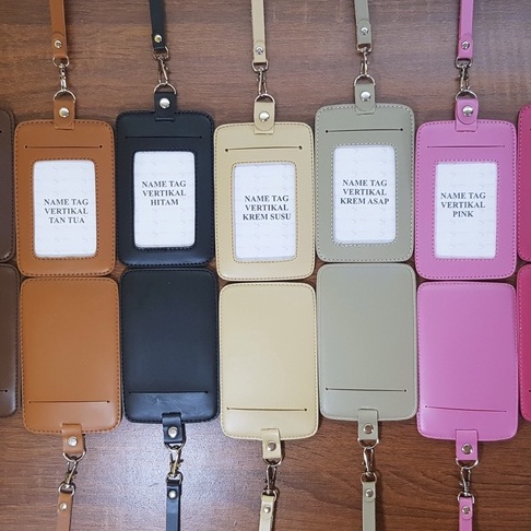

Name Tag ID Card Holder Tempat Kartu Kulit PU Premium Murah RN14