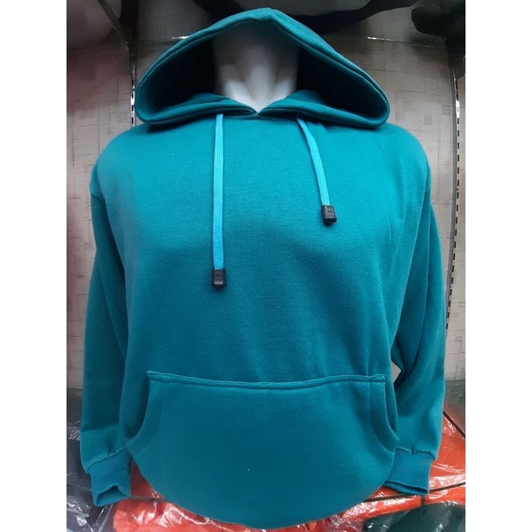 JAKET HOODIE JUMPER HIJAU STABILO/TOSCA POLOS TERBARU